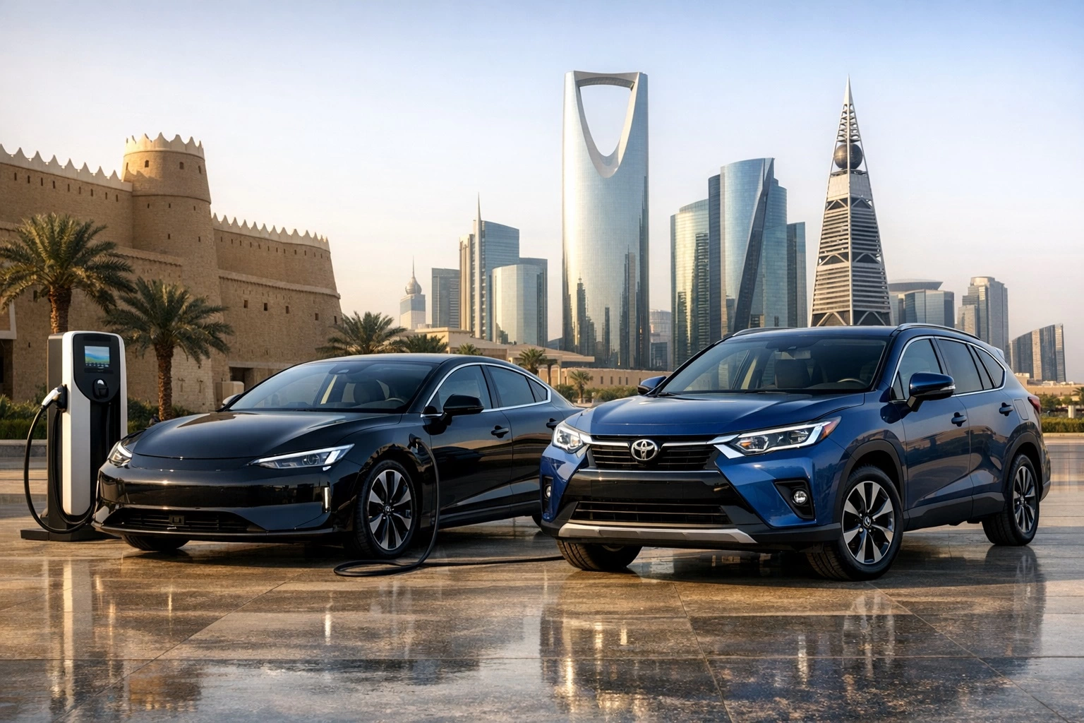 أسعار ومواصفات السيارات الكهربائية والهجينة في السعودية