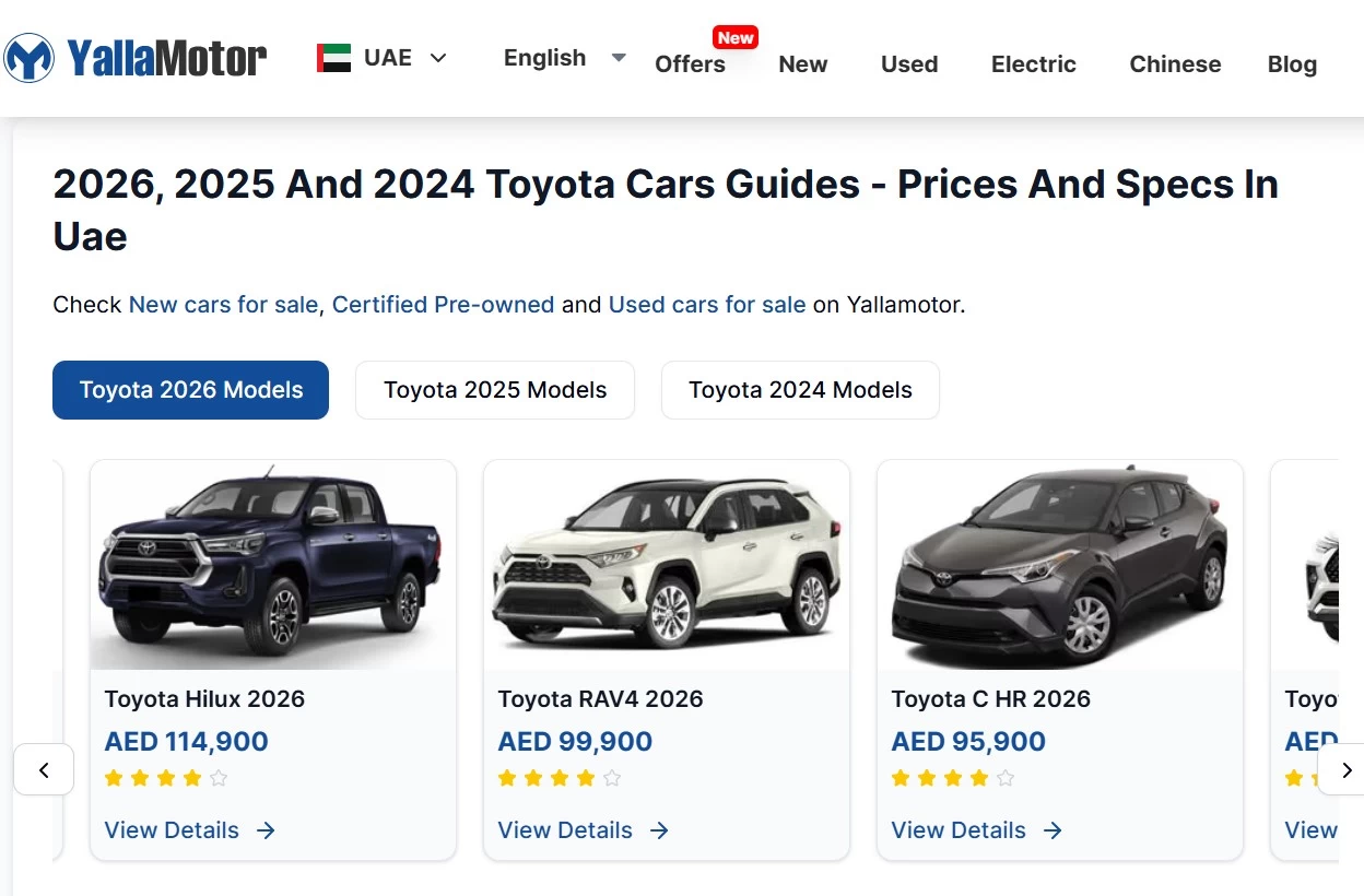 toyota rav4 2026 price specs release date uae