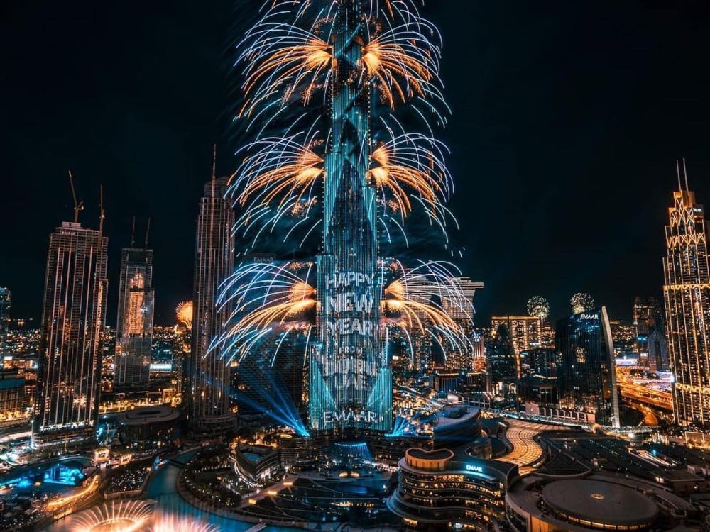 Burj Khalifa fireworks 2025