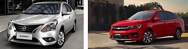Prices of Chevrolet Optra and Nissan Sunny 2025 in Egypt