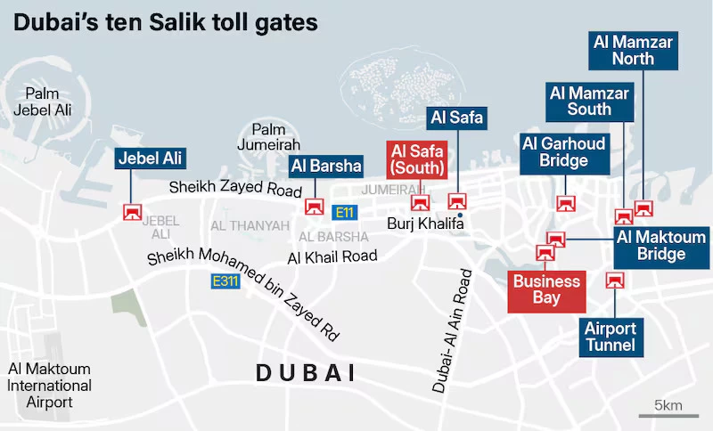 dubai salik maps
