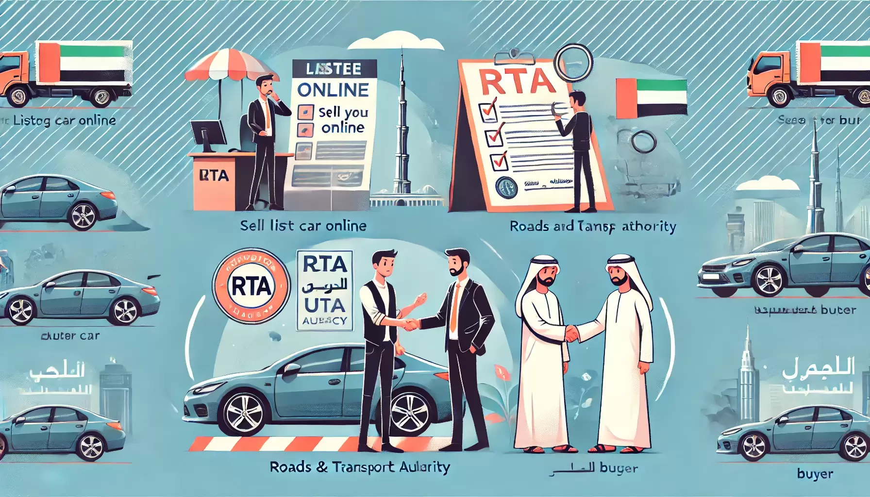 كيفية بيع سيارة مستوردة في الإمارات