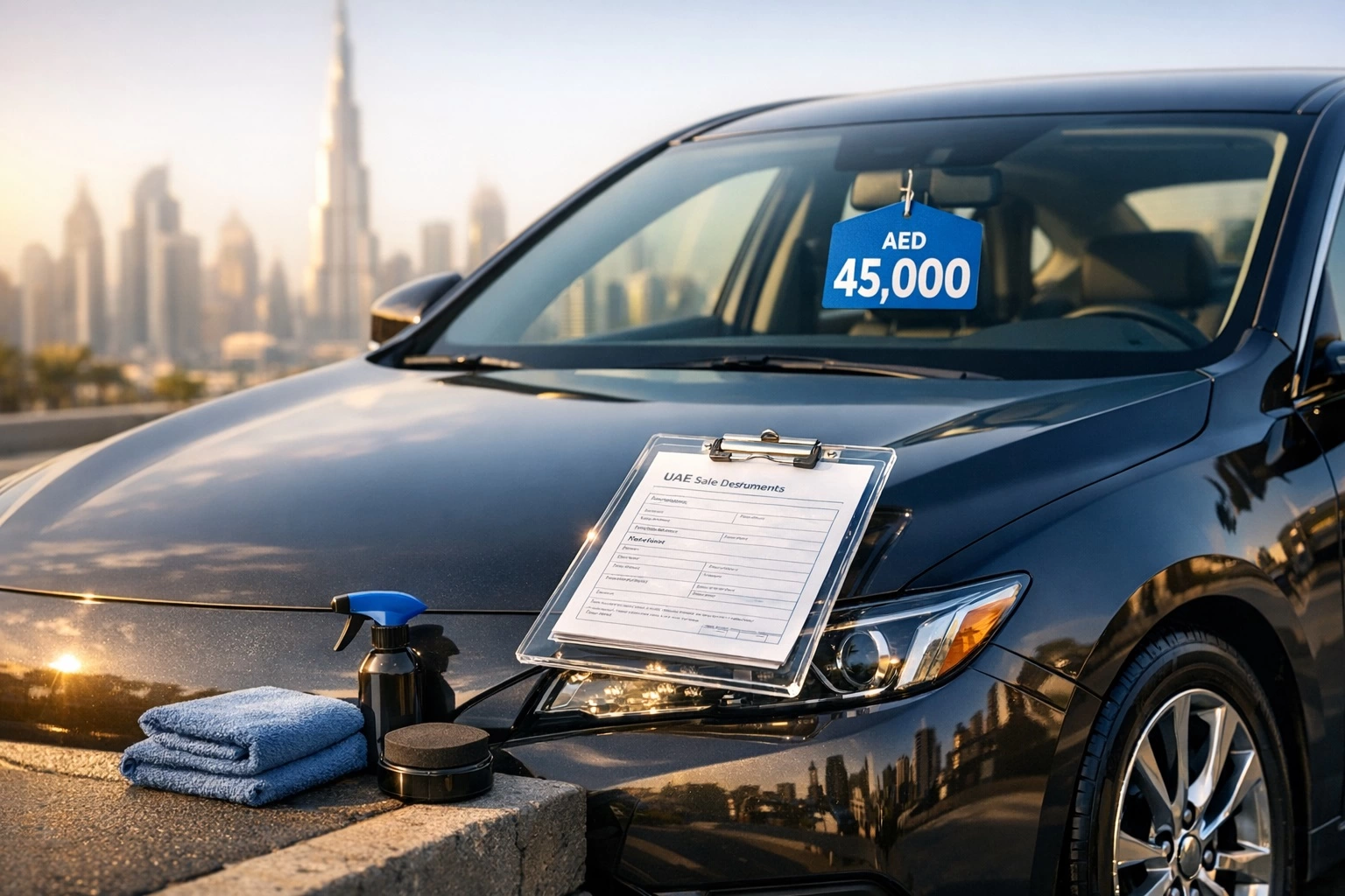 بيع سيارتك في دبي الإمارات تقييم تجهيز أوراق بيع أسرع نظافة