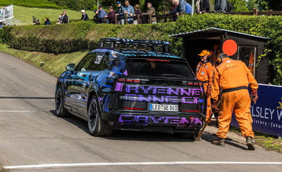 porsche cayenne ev teased