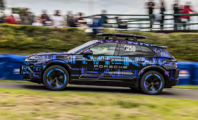 porsche cayenne ev teased